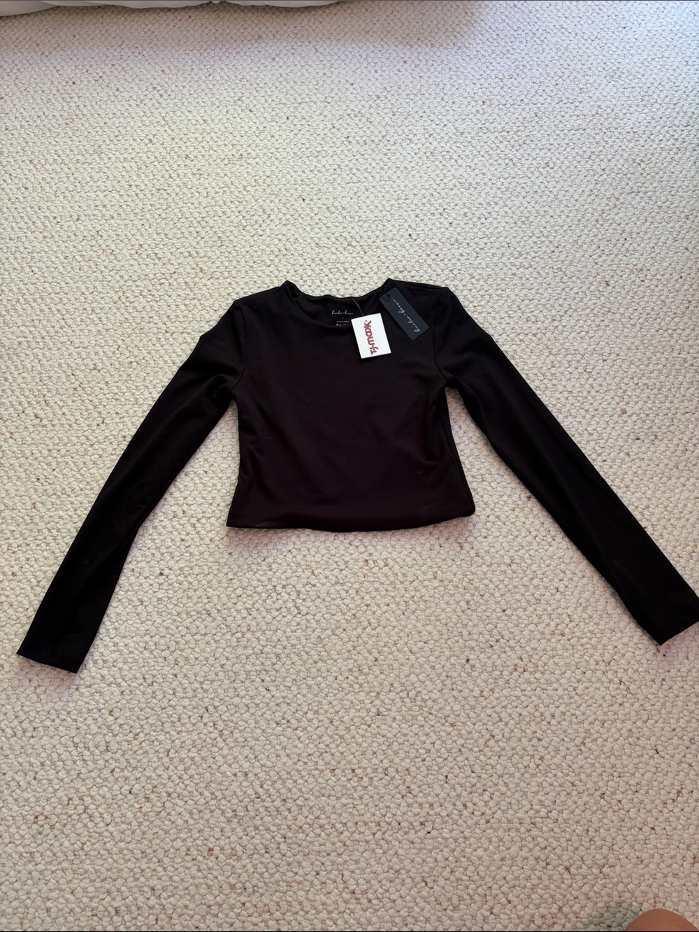 Black Long-Sleeve Cropped Tee by A New Day